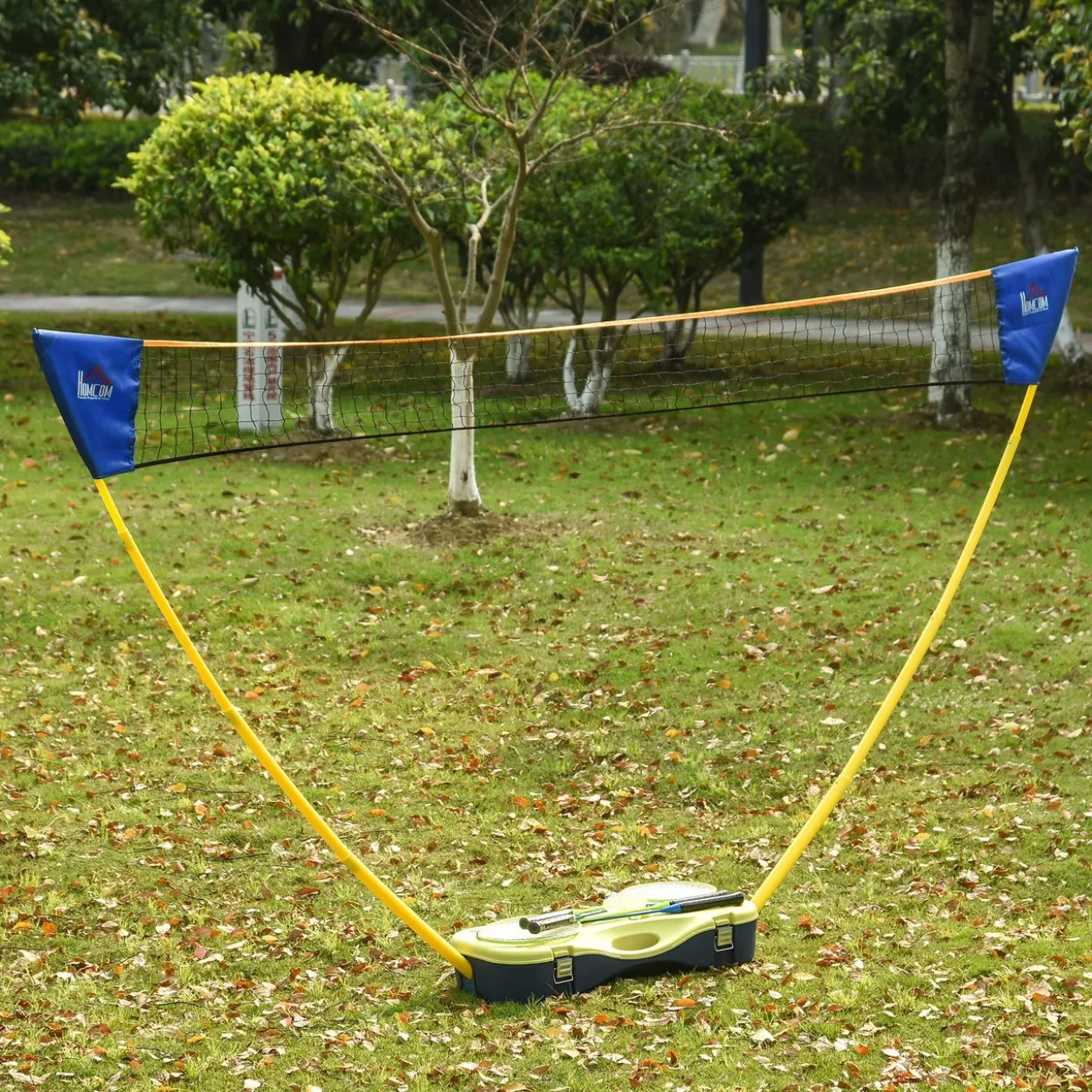 Badminton Netz mit 4 Schlägern tragbar