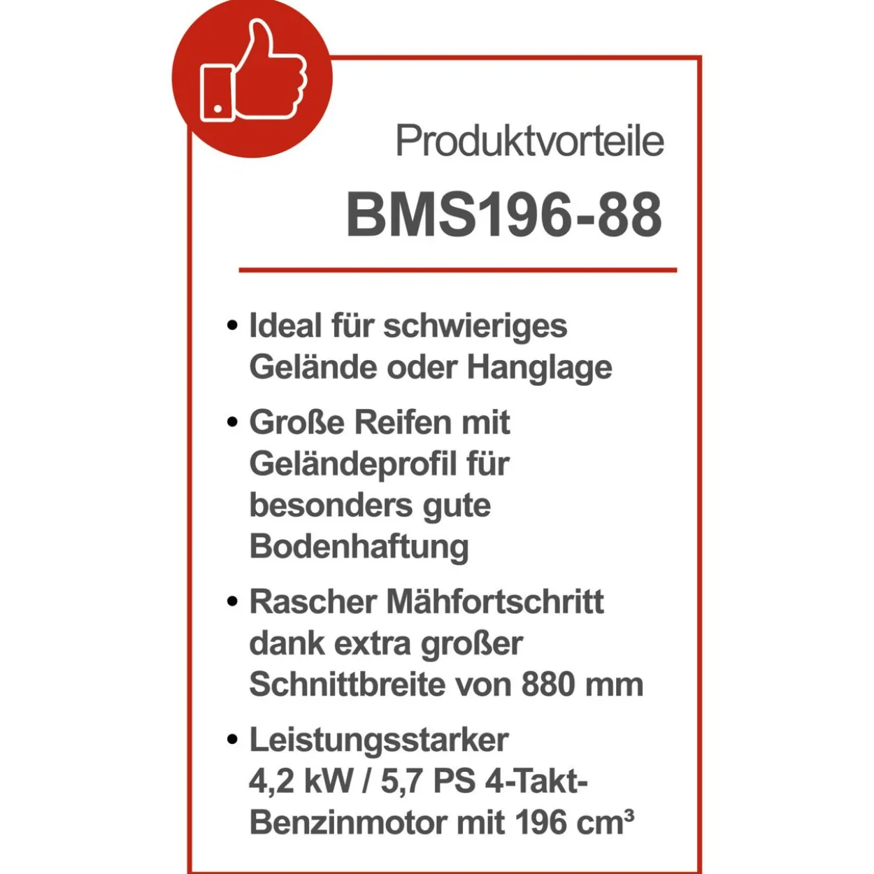 Balkenmäher BMS196-88