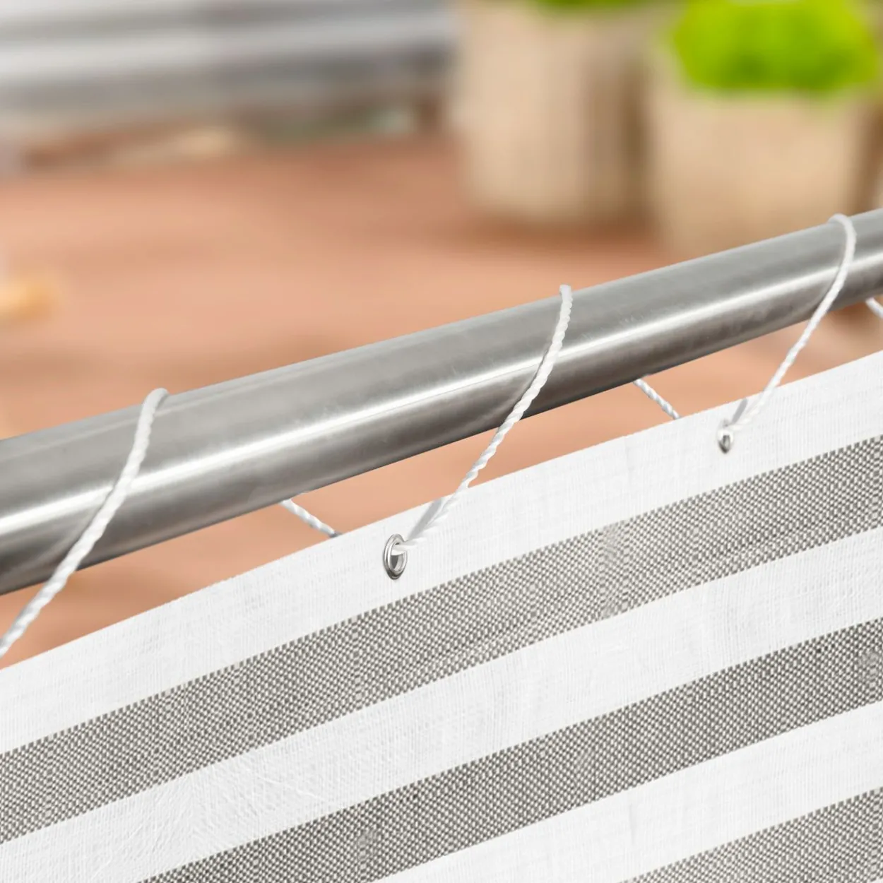 Balkonbl. IBIZA 0,9x5m, grau/weiss