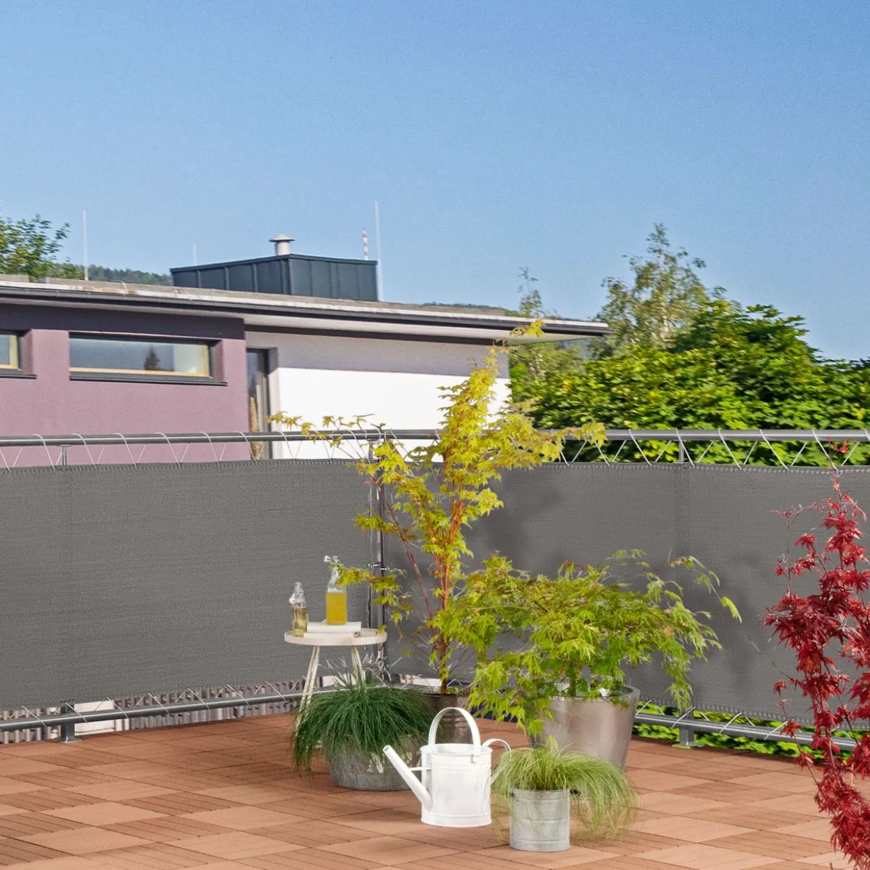 Balkonbl. SYLT 0,9x5m, uni-grau