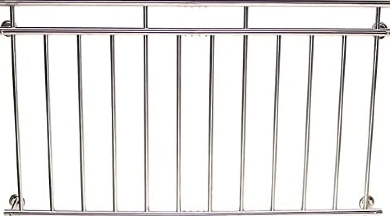 Balkongeländer 90 x 225 cm, Edelstahl