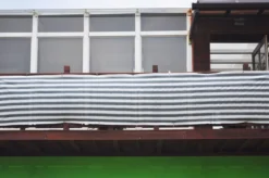 Balkon-Sicherheitsnetz, ca. 0,9 x 5 m - Weiß/Grau