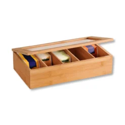 Bambus Teebox mit 5 Fächern