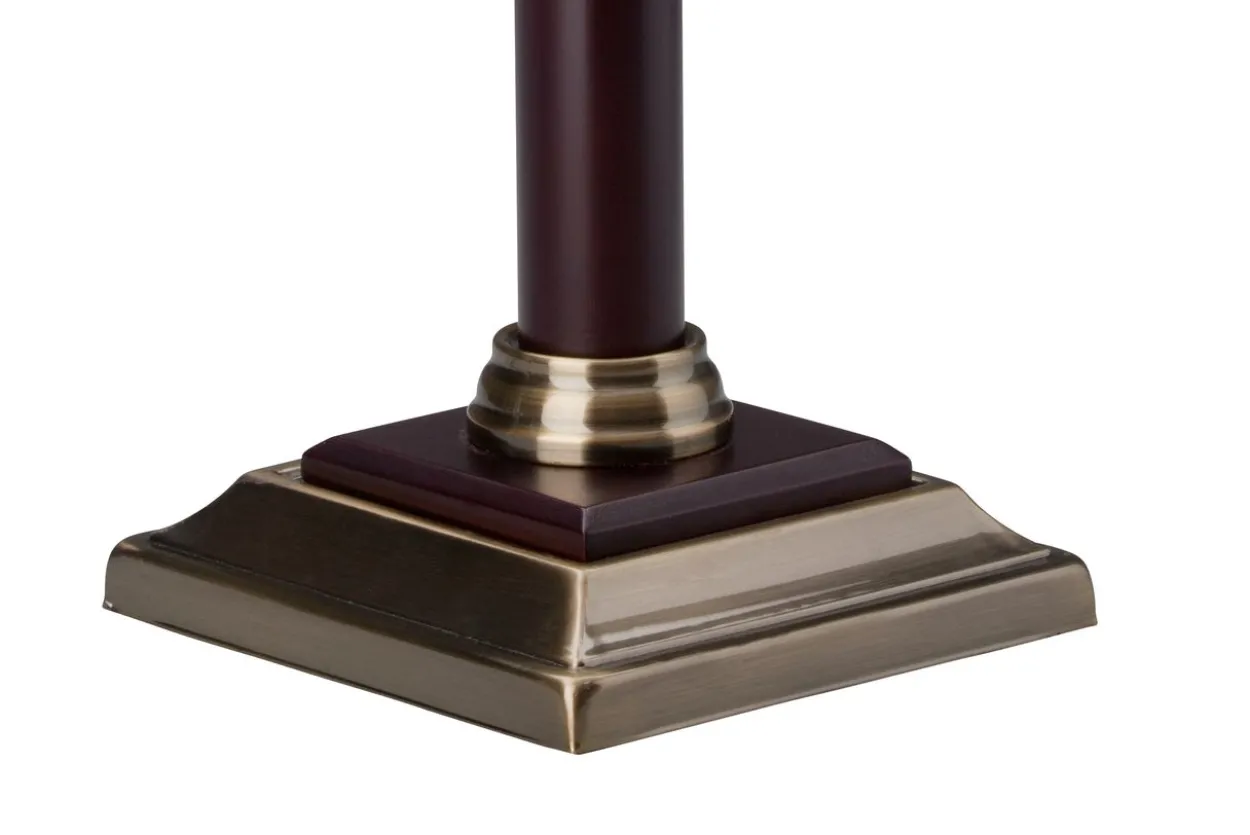 Bankir Schreibtischlampe mit schwenkbarem Kopf und Schalter - Metall/Holz