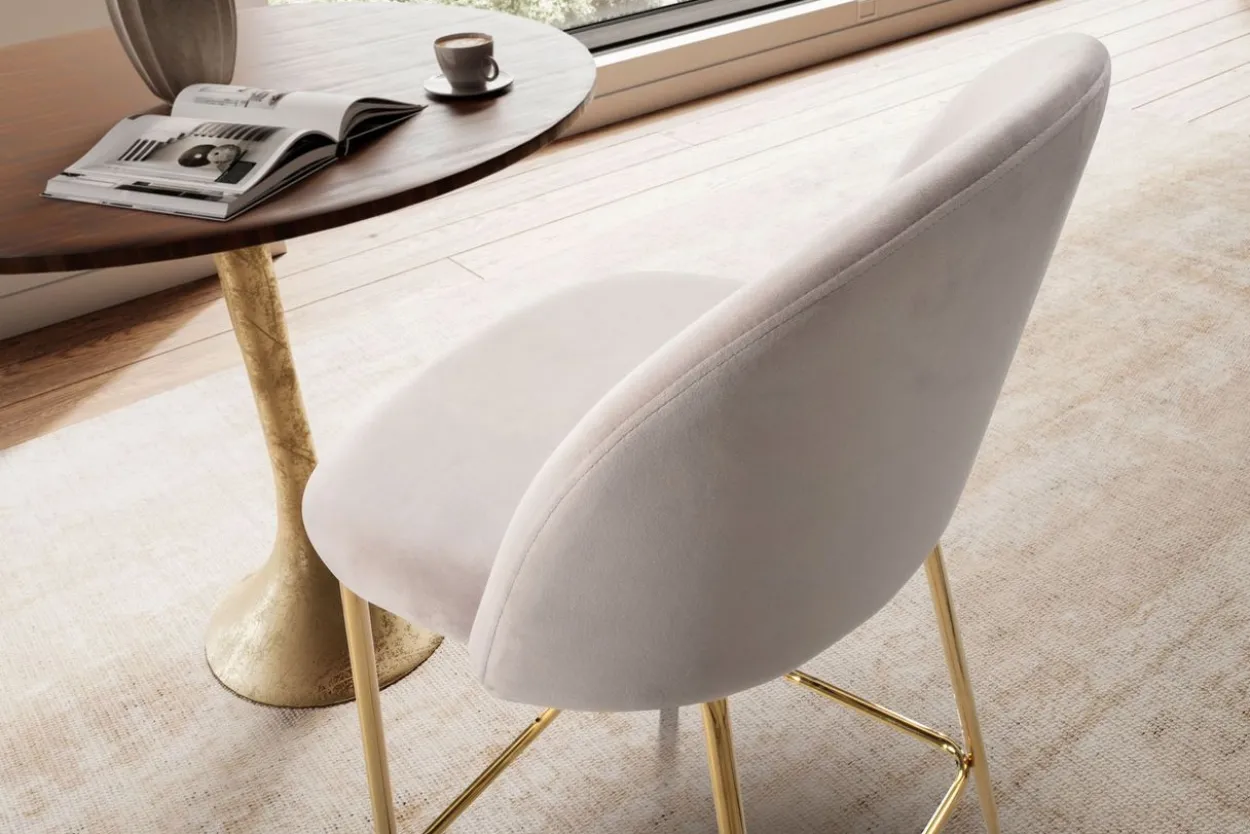 Barhocker 2er Set Samt