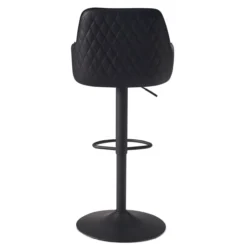 Barhocker Kunstleder Schwarz Hocker Küchenhocker Bistrohocker Barstuhl