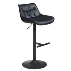 Barhocker Kunstleder Schwarz Hocker Küchenhocker Bistrohocker Barstuhl