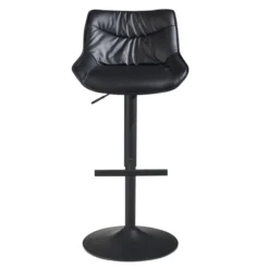 Barhocker Kunstleder Schwarz Hocker Küchenhocker Bistrohocker Barstuhl