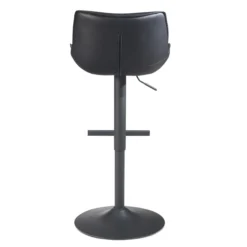 Barhocker Kunstleder Schwarz Hocker Küchenhocker Bistrohocker Barstuhl