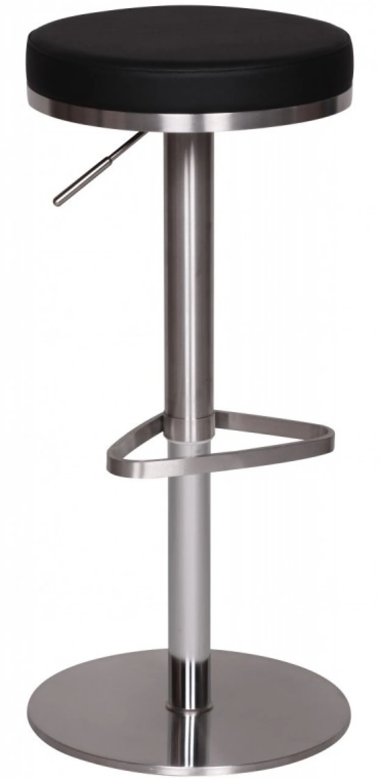 Barhocker Wohnling Durable M7 Edelstahl gebürstet Schwarz