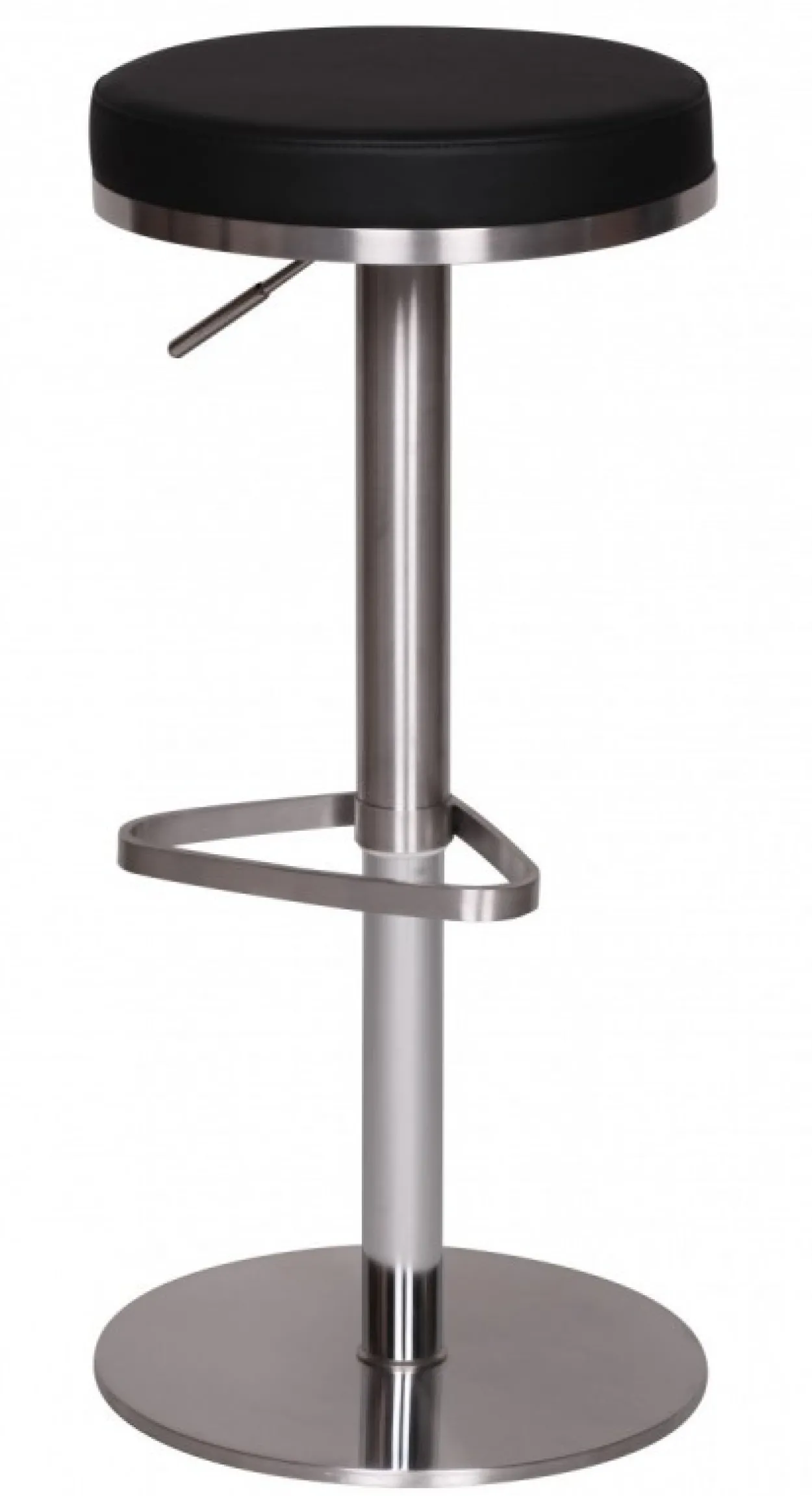 Barhocker Wohnling Durable M7 Edelstahl gebürstet Schwarz