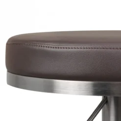 Barhocker Wohnling Durable M7 Edelstahl gebürstet Braun
