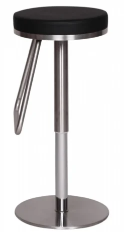 Barhocker Wohnling Durable M6 Edelstahl gebürstet Schwarz