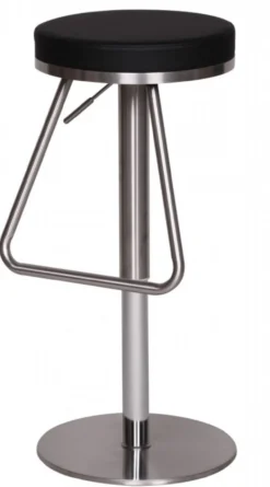 Barhocker Wohnling Durable M6 Edelstahl gebürstet Schwarz