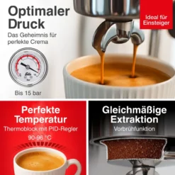Barista Perfetta Plus (Typ 1170) v2 - sw halbautomatische Espressomaschine