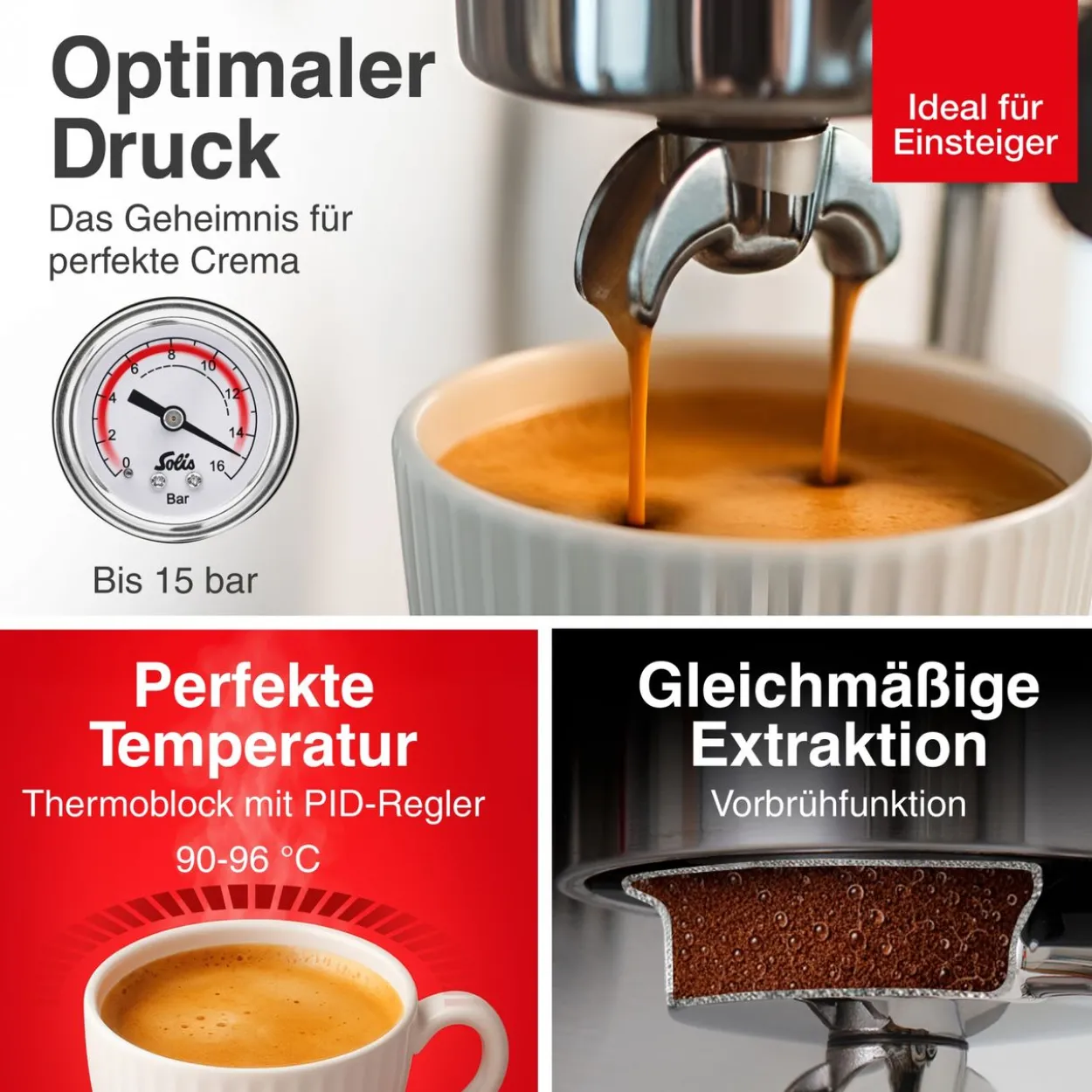 Barista Perfetta Plus (Typ 1170) v2 - sw halbautomatische Espressomaschine