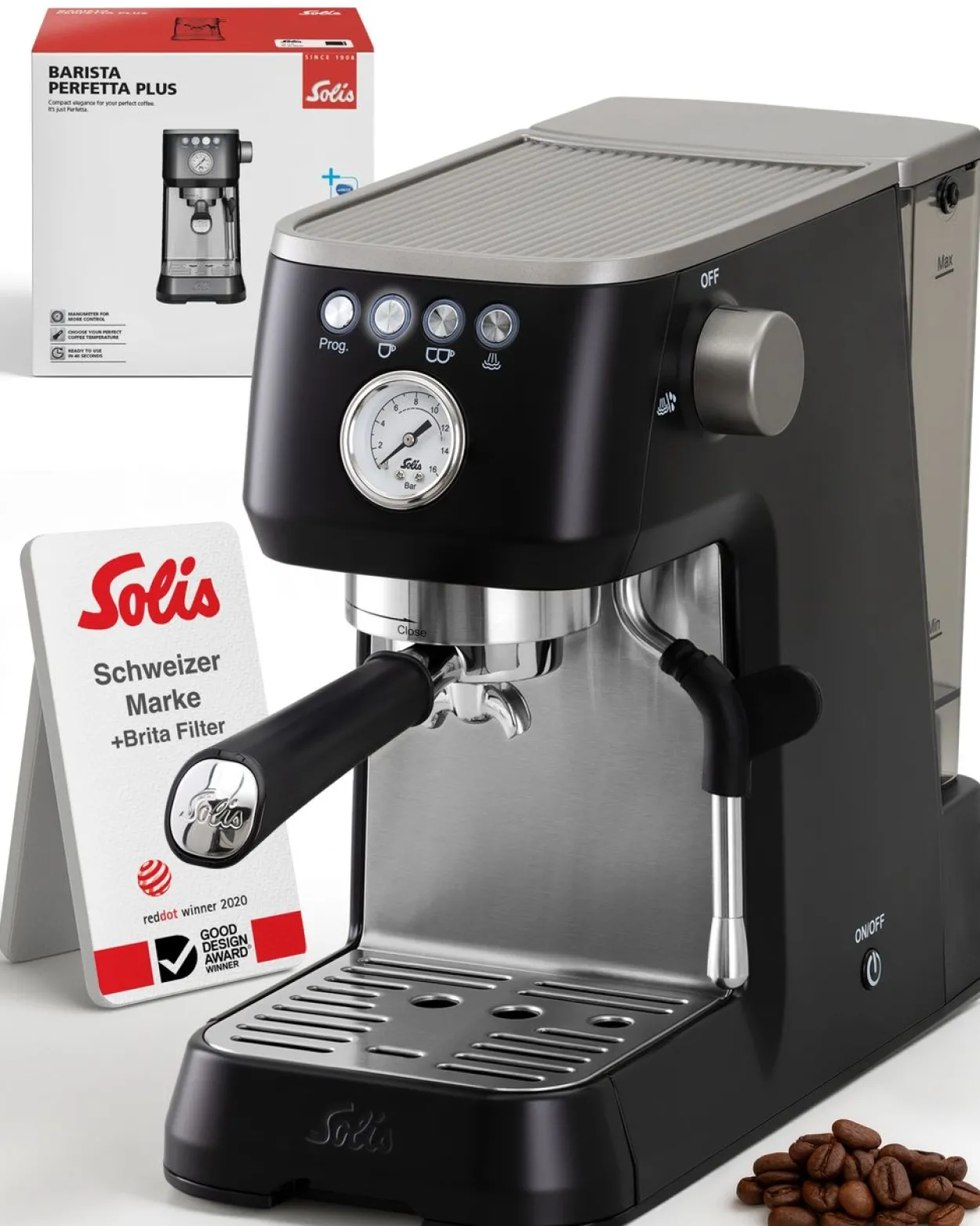 Barista Perfetta Plus (Typ 1170) v2 - sw halbautomatische Espressomaschine
