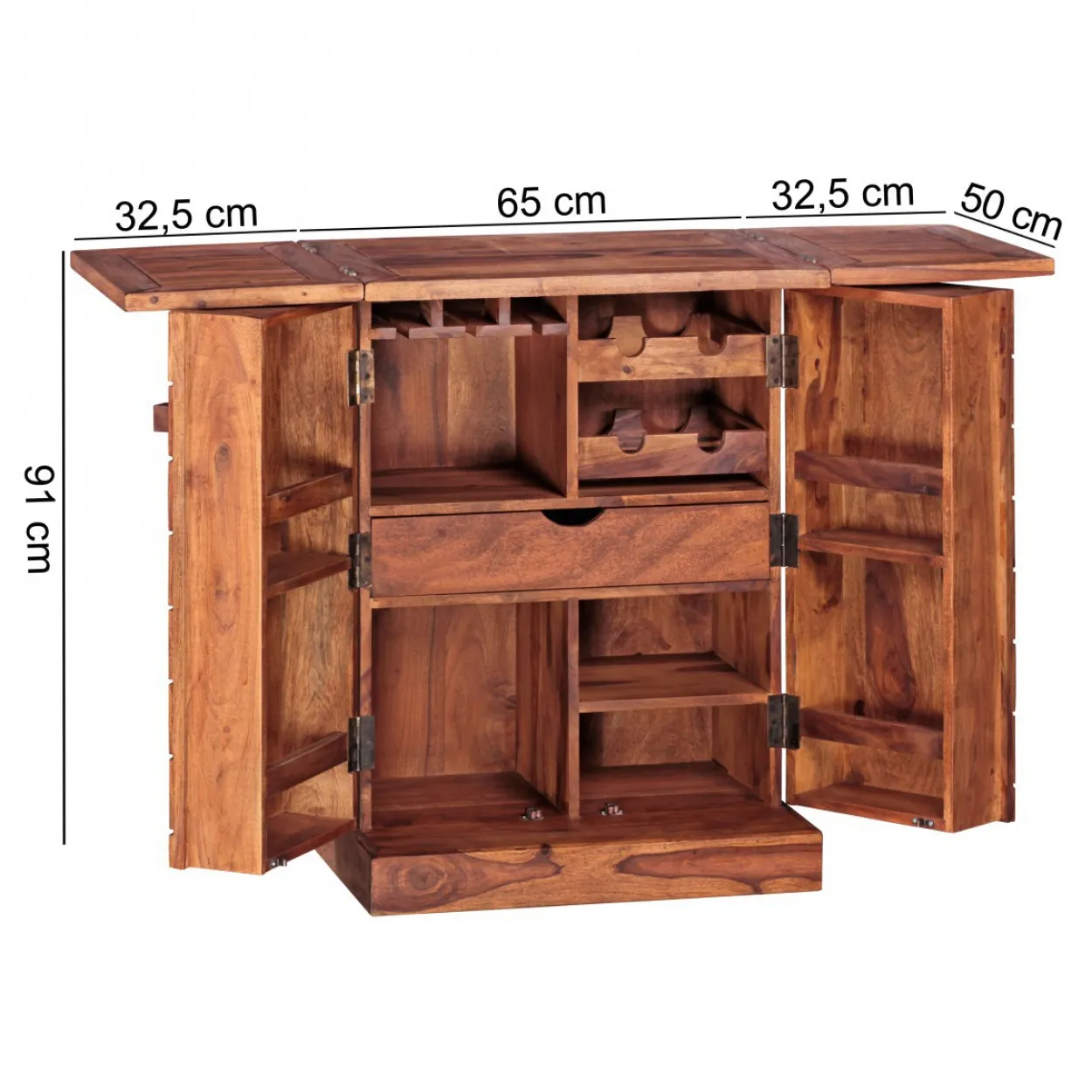 Barschrank aus Massivholz