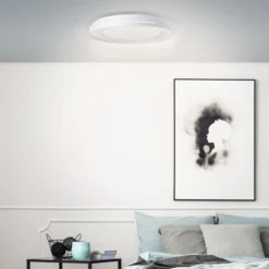 Barty LED Deckenlampe, Ø 49 cm, weiß/chrom