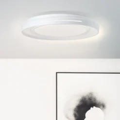 Barty LED Deckenlampe, Ø 49 cm, weiß/chrom
