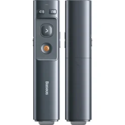 Baseus Orange Dot AI-Laserpointer mit automatischer Sprachtranskription, zwei Laser – Grau