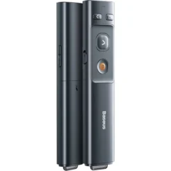 Baseus Orange Dot AI-Laserpointer mit automatischer Sprachtranskription, zwei Laser – Grau