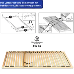 BASIC Lattenrost 90 x 190 cm starr - nicht verstellbar