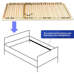 BASIC Lattenrost 140 x 210 cm starr - nicht verstellbar LANG