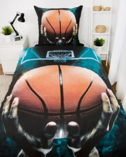 Basketball Bettwäsche Größe 80x80 + 135x200 cm