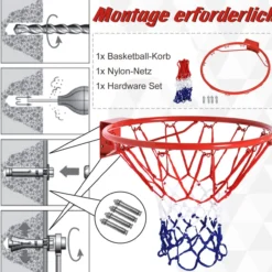 Basketballkorb mit Netz Basketballnetz ø46