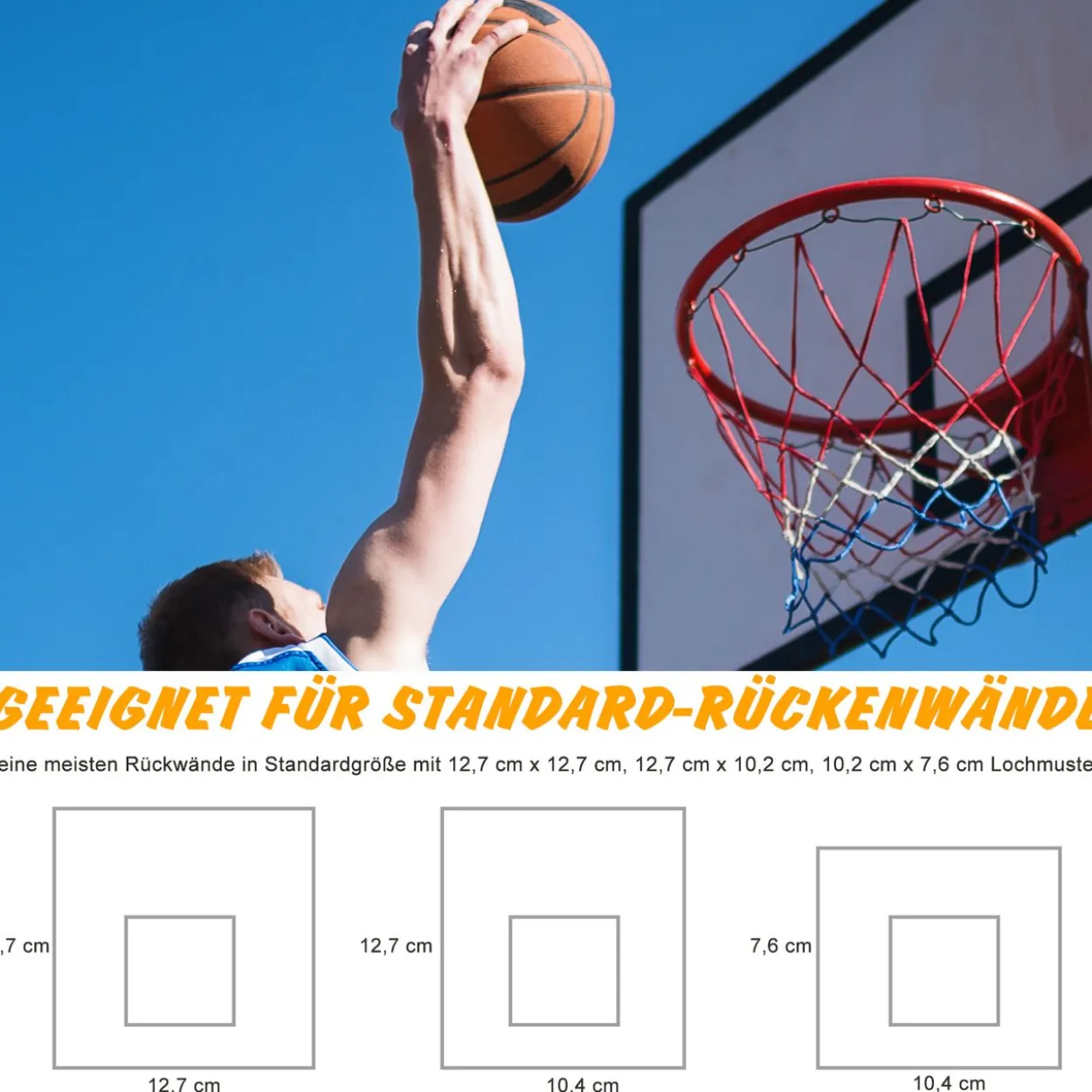 Basketballkorb mit Netz Basketballnetz ø46