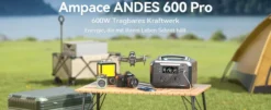 Batterie für Camper – Ampace 600PRO Tragbar Batterie mit 600W