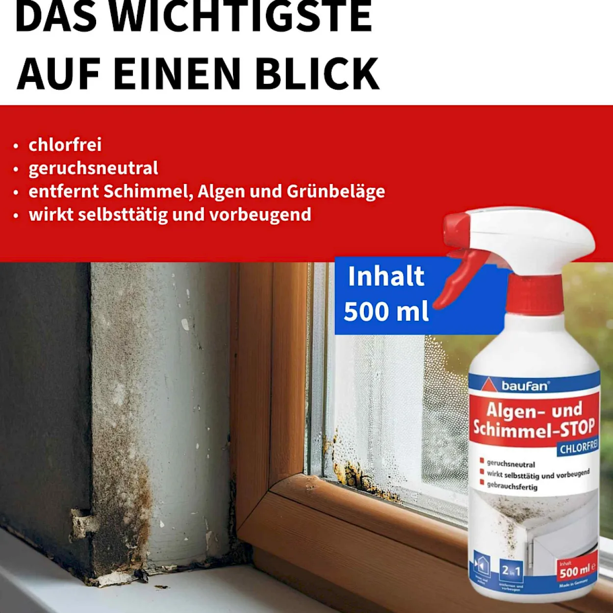 baufan Algen- und Schimmel-STOP chlorfrei