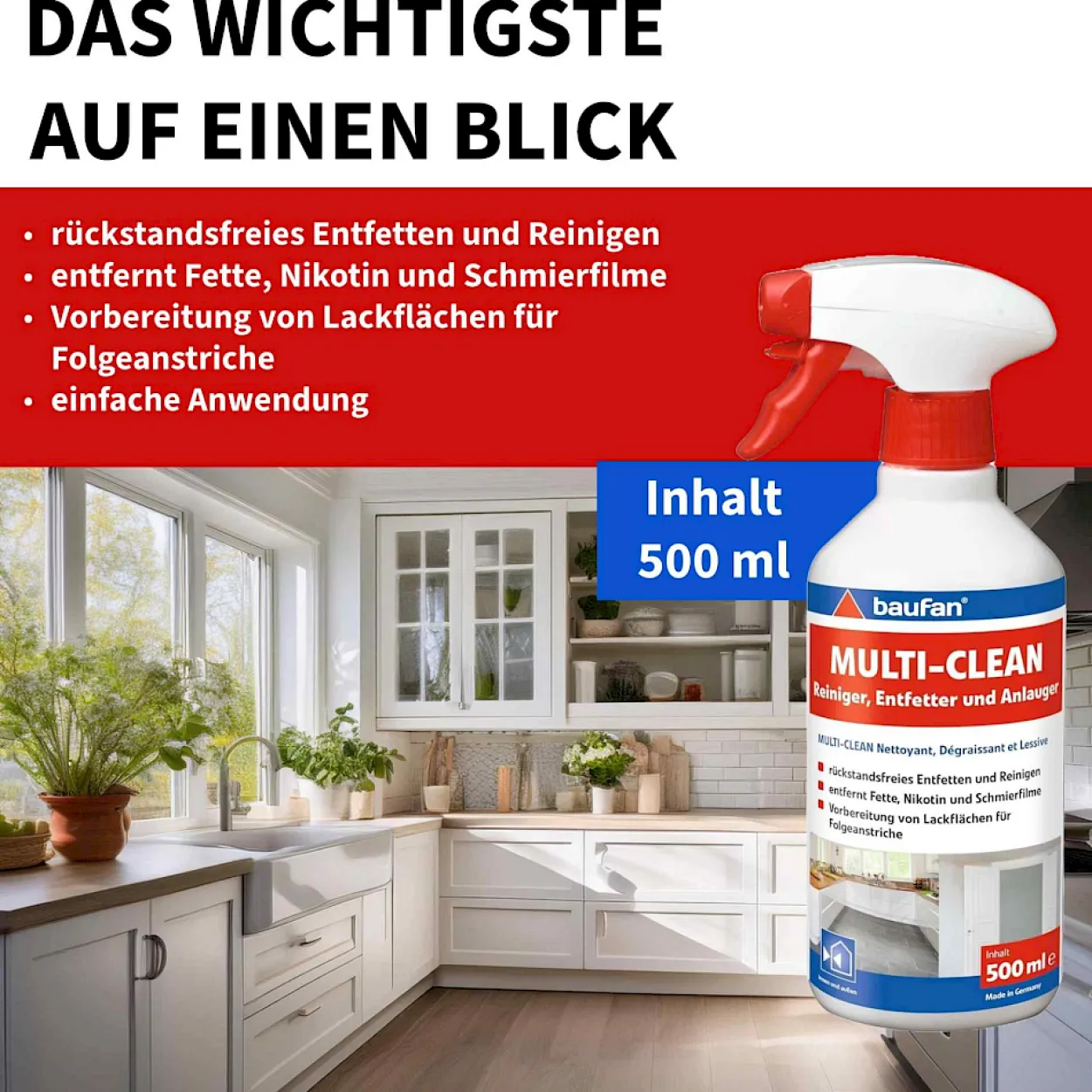 baufan MULTI-CLEAN Rein., Entfetter und Anlauger