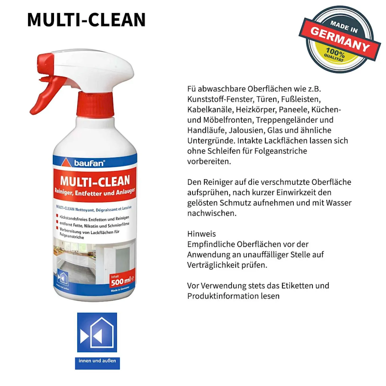 baufan MULTI-CLEAN Rein., Entfetter und Anlauger
