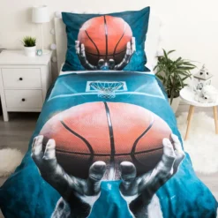 Baumwoll Bettwäsche Basketball Motiv – 140x200 & 70x90 cm