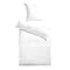Baumwoll-Satin Bettwäsche Uni 80 x 80 + 155 x 220 cm, Farbe weiss