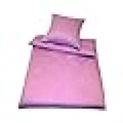 Baumwoll-Satin Bettwäsche Uni 80 x 80 + 155 x 200 cm, Farbe flieder