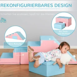 Bausteinset 2er-Set Bausteine rekonfigurierbares Design Rosa+Blau