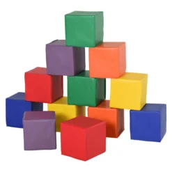 Bausteinset 12er-Set Schaumstoff Bauspielzeug für 1-3 Jahre alt Kinder