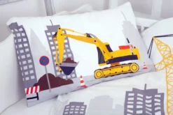 Baustelle Bettwäsche Größe 40x60 + 100x135 cm