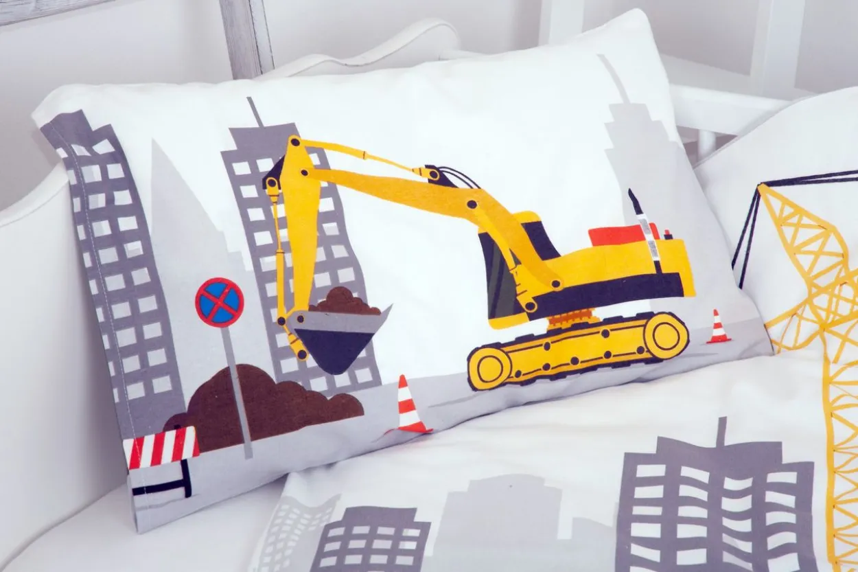 Baustelle Bettwäsche Größe 40x60 + 100x135 cm