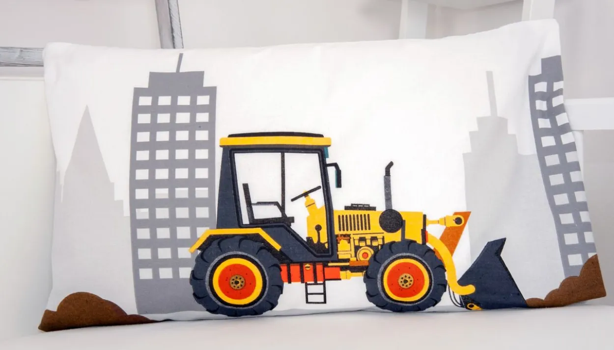 Baustelle Bettwäsche Größe 40x60 + 100x135 cm