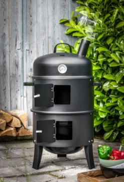 BBQ Smoker rund mit Grill und Ofen