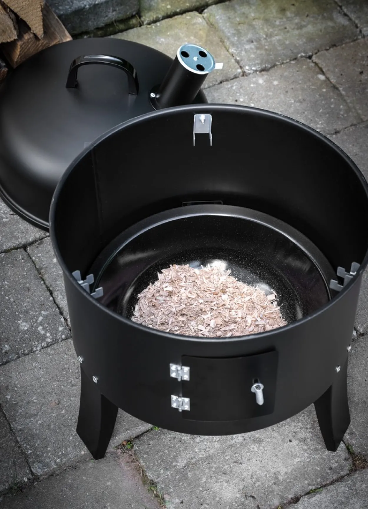 BBQ Smoker rund mit Grill und Ofen