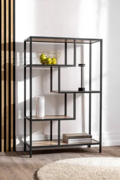 Bücherregal, 5 Ebenen, ca. 84 x 34 x 130 cm - Braun