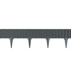 Beetumrandung in Rattanoptik aus Kunststoff, ca. 390 cm - Anthrazit