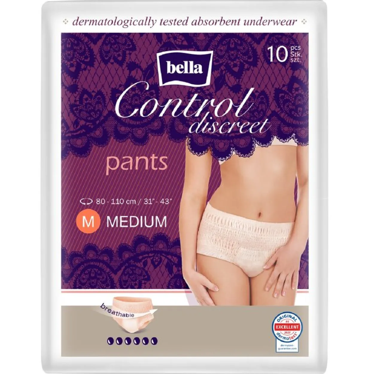 bella Control Discreet Pants beige Medium 10 Stück