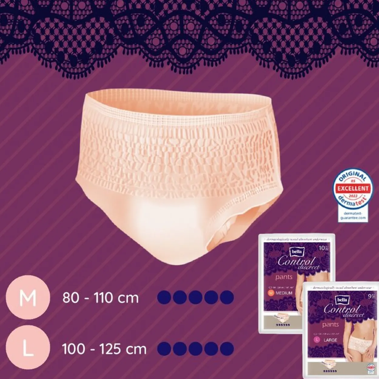 bella Control Discreet Pants beige Medium 10 Stück