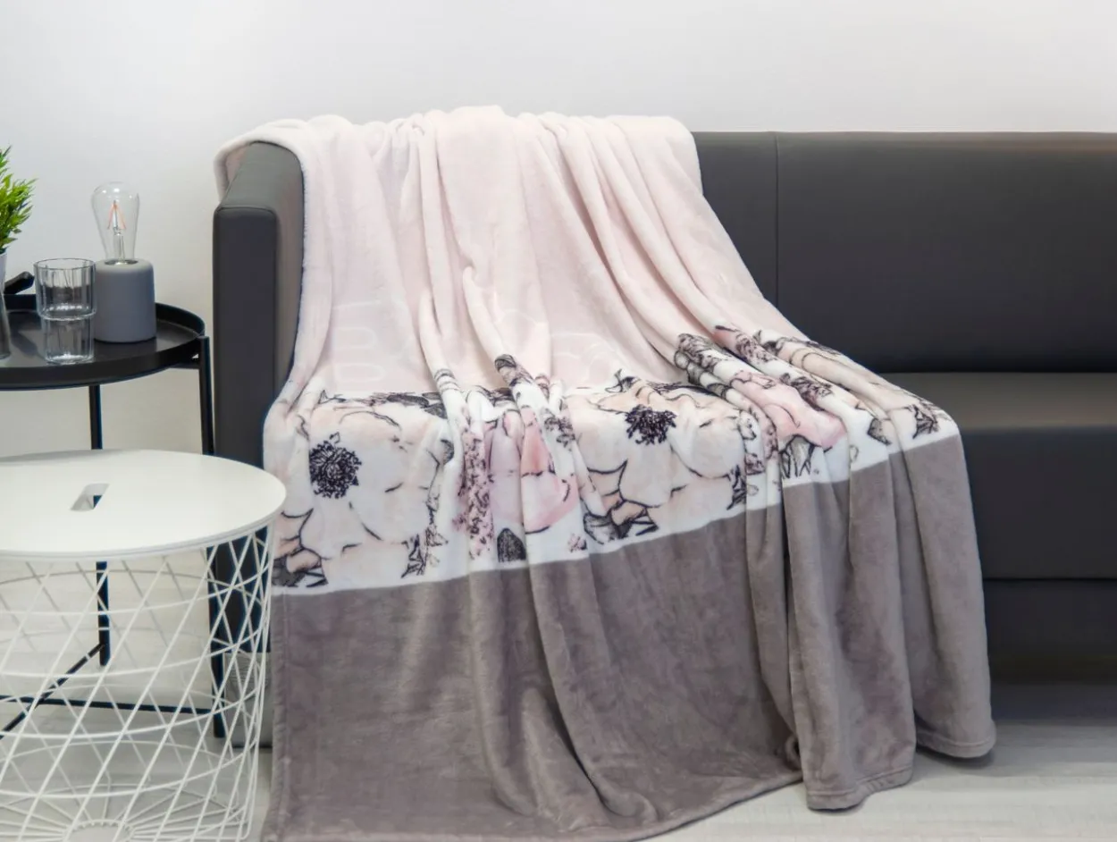 Bench Wellsoft-Flauschdecke "Blumen"